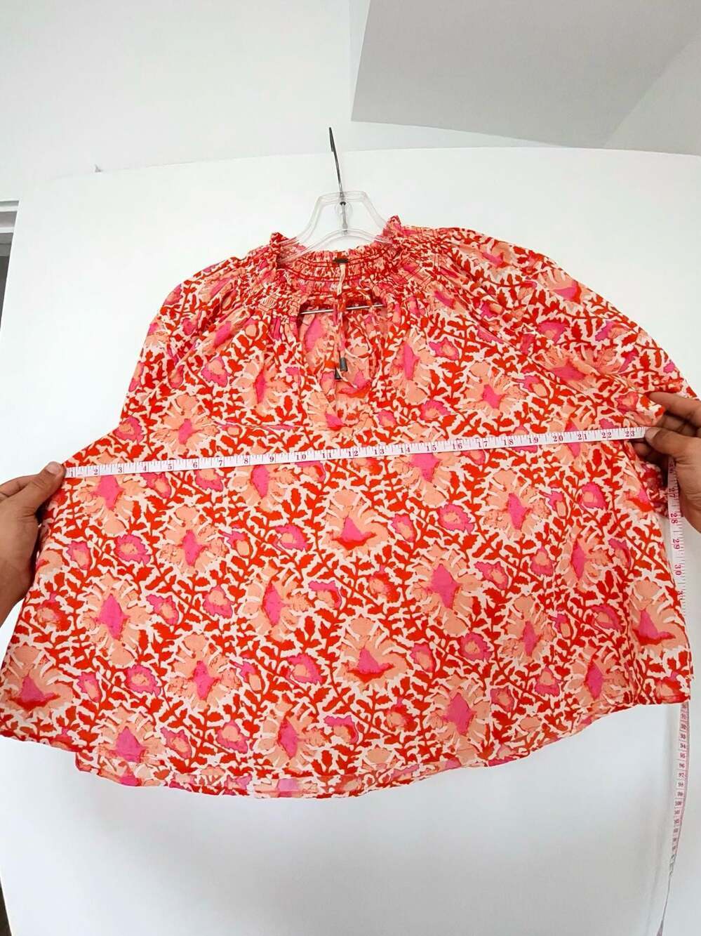 Free People Willow Smocked Balloon Sleeve Floral Blouse - Picture 6 of 6